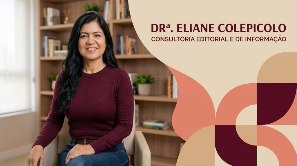 Banner Doutora Eliane Colepicolo, Consultoria de INformação, Serviços de Editoração, ©Eliane Colepicolo, 2026